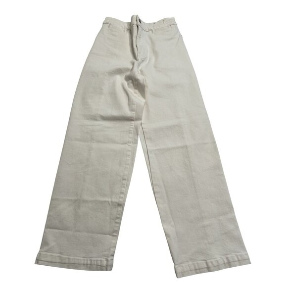 Madewell The Emmett Wide-Leg Crop Jean: Welt Pocket Edition in Tile White - Picture 1 of 5